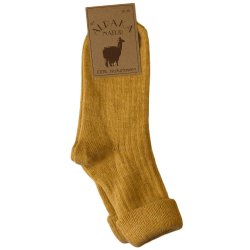 Farverige Alpakasokker i mindst 95 % uld Gul